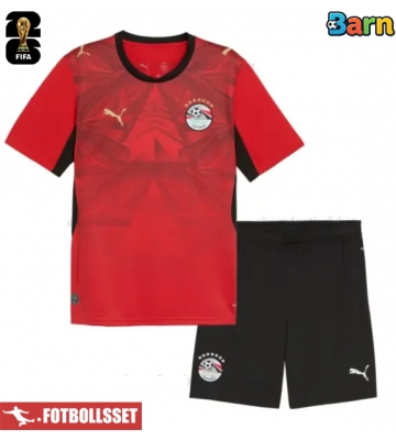 Egypten Hemmatröja Barn VM 2026 Kortärmad (+ Korta byxor)